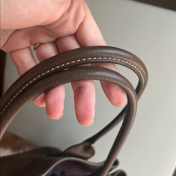 Dooney & Bourke Brown Leather Structured Tote - Picture 3 of 13